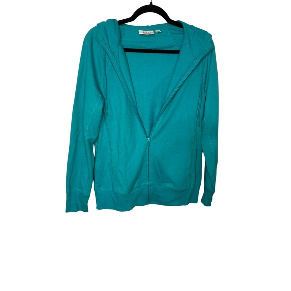 d‎ & co. Denim Company Hoodie Full Zip Cotton Blend Green Jacket